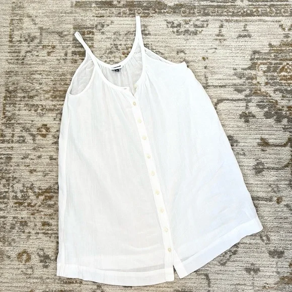 GAP White Thin Strap Button Front Sleep Dresses Nightgowns Size XS - Picture 3 of 6